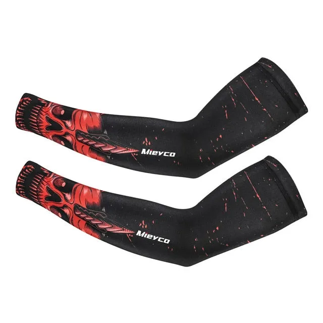 1 Pairs Unisex Arm Warmer Sun UV Protection Sports Running Bike Cycling Basketball Volleyball Golf Elbow Arm Sleeves Cover