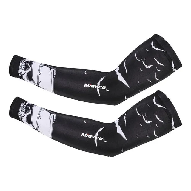 1 Pairs Unisex Arm Warmer Sun UV Protection Sports Running Bike Cycling Basketball Volleyball Golf Elbow Arm Sleeves Cover