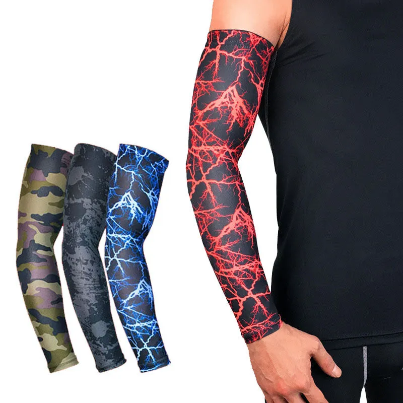 1Pcs UV Protection Running Cycling Arm Warmers Basketball Volleyball Arm Sleeves Bicycle Bike Arm Covers Golf Sports Elbow Pads