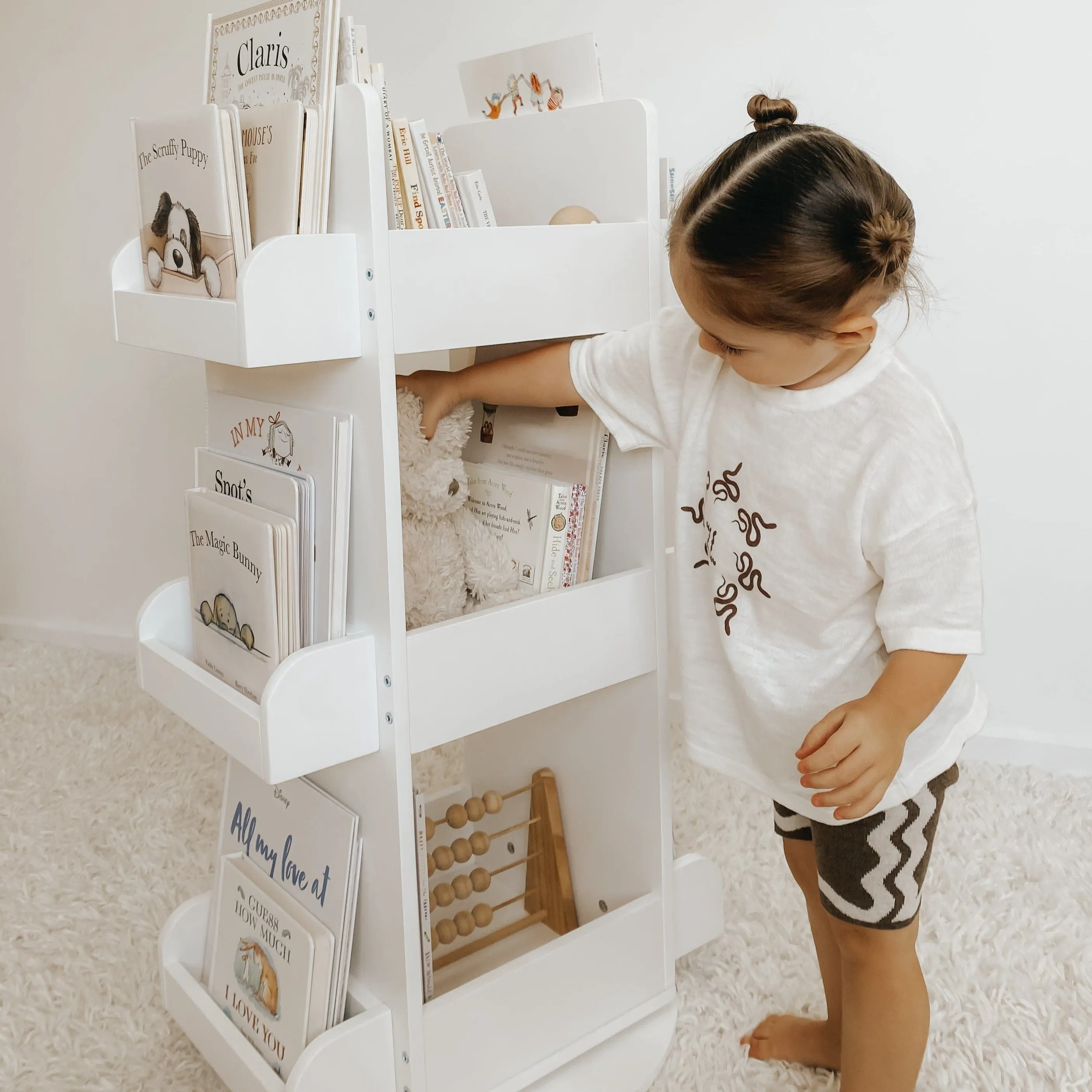 2 in 1 Rotating Bookshelf / Toy Organiser