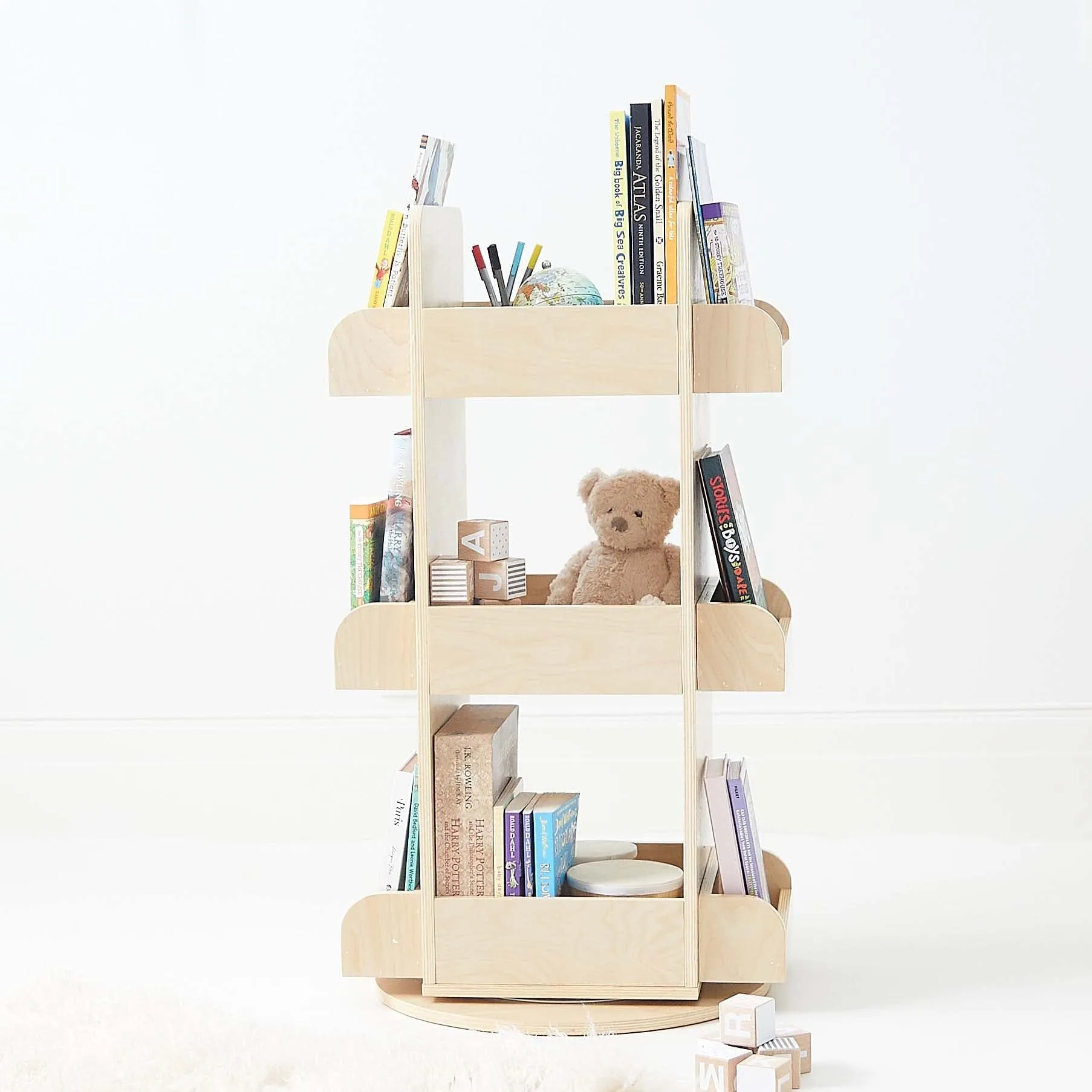 2 in 1 Rotating Bookshelf / Toy Organiser