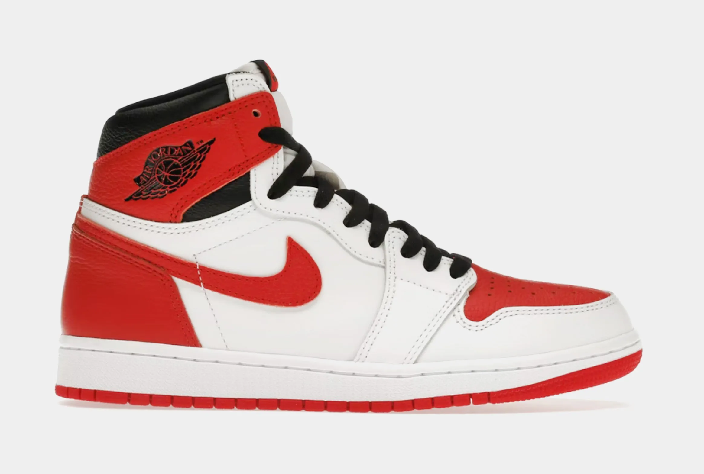 Air Jordan 1 Retro High OG Heritage Mens Lifestyle Shoes (White/Red) Free Shipping