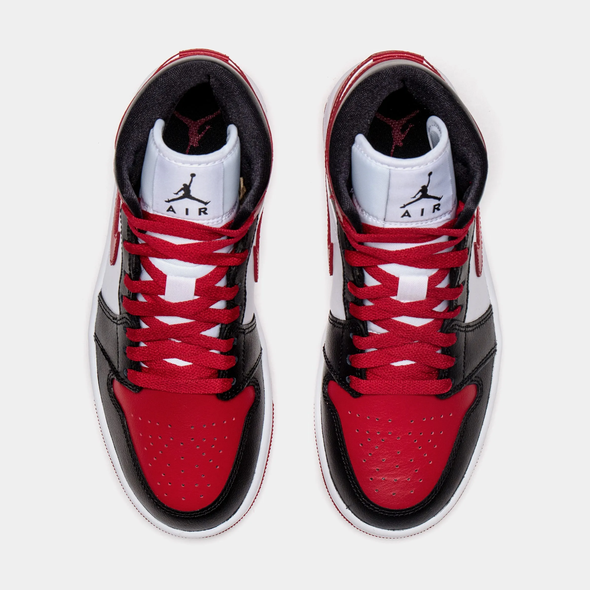 Air Jordan 1 Retro Mid Womens Lifestyle Shoes (Red/Black)