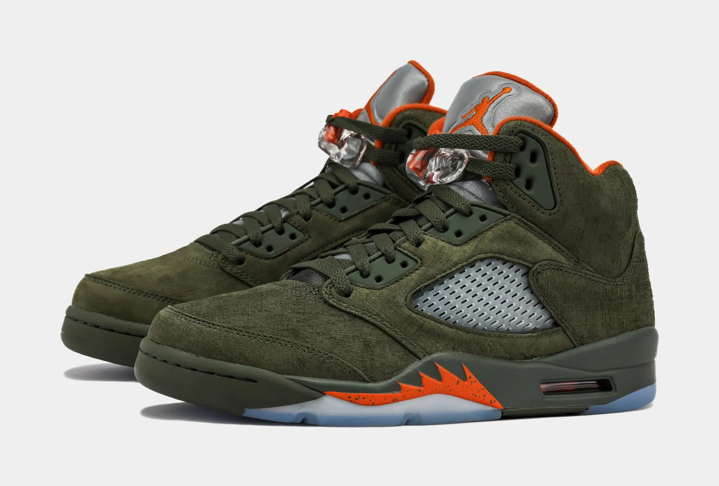 Air Jordan 5 Retro Olive Mens Lifestyle Shoes (Army Olive/Solar Orange)