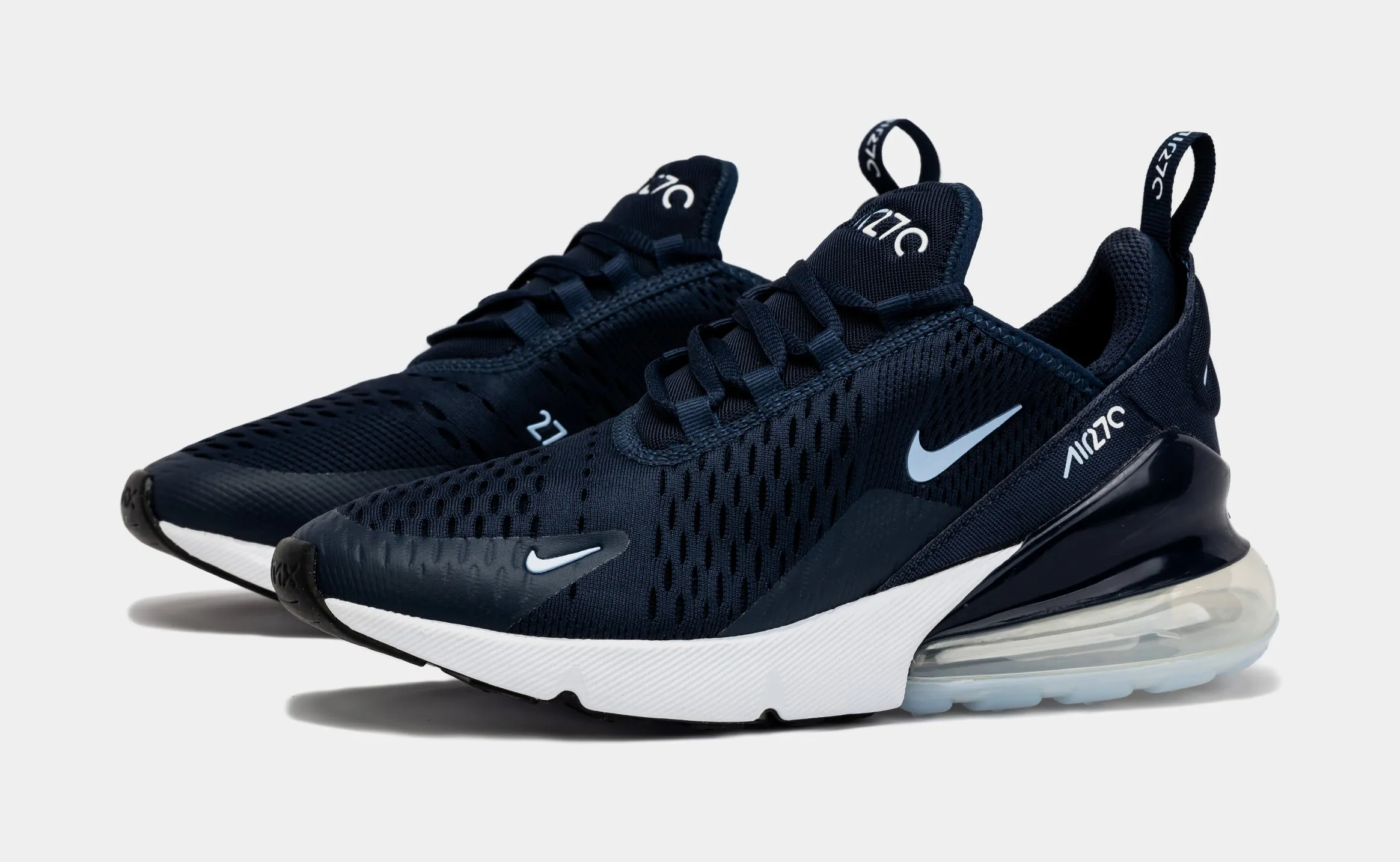 Air Max 270 Obsidian Grade School Lifestyle Shoes (Blue)