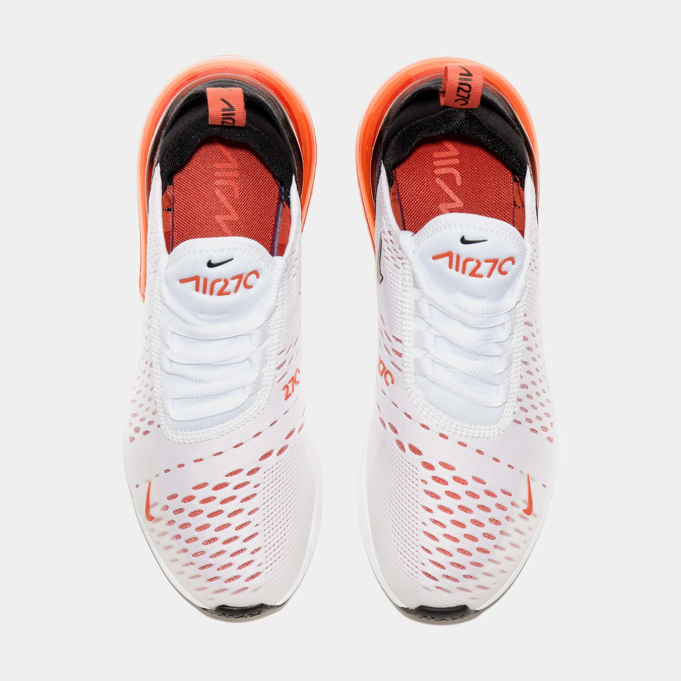 Air Max 270 Womens Running Shoes (White/Orange)