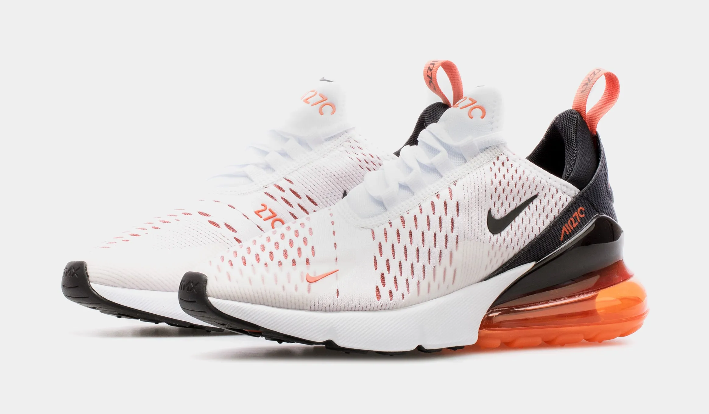 Air Max 270 Womens Running Shoes (White/Orange)