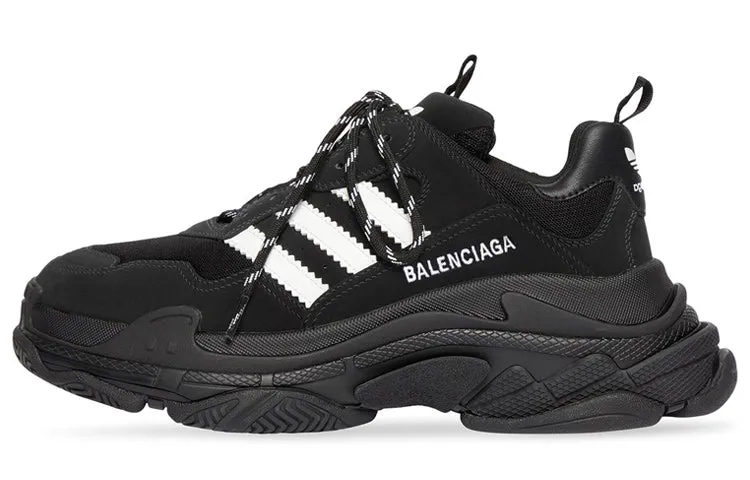 Balenciaga Triple S Chunky Men Sneakers, Black/White