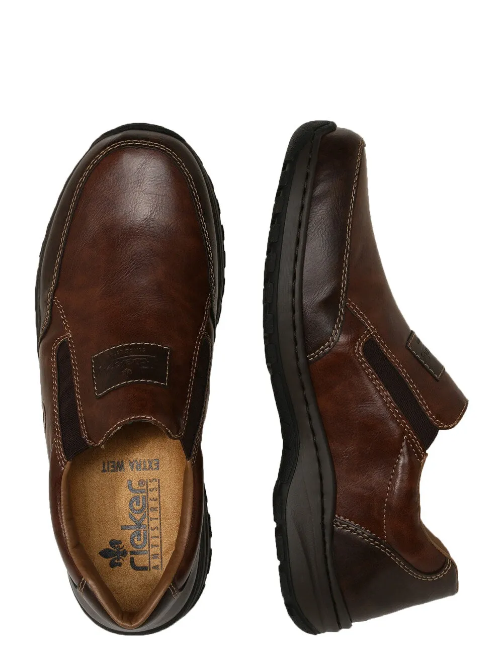 Classic Rieker shoes, brown/dark brown