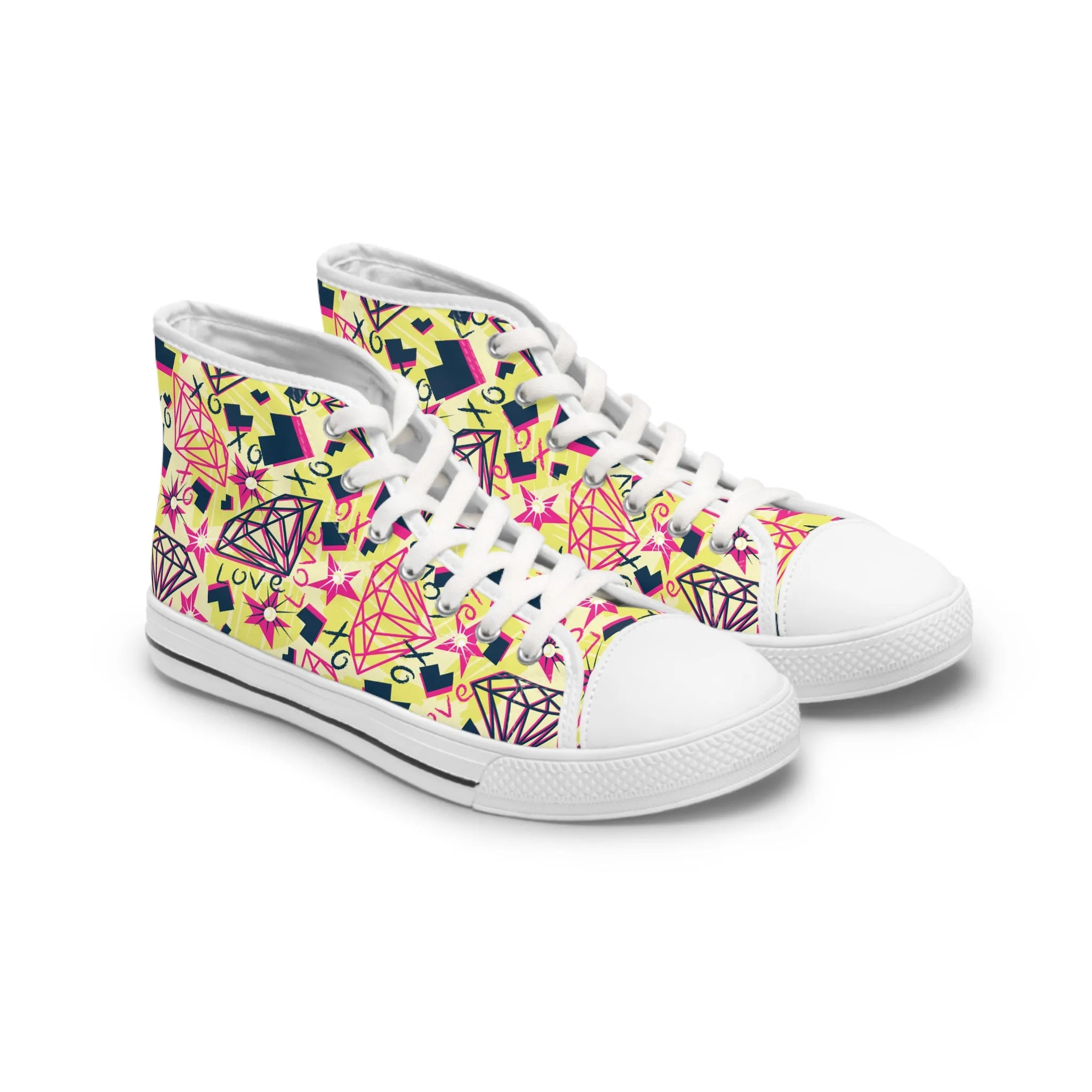 Crystals Women's High Top Sneakers