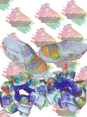 Custom kids cavas shoes|Dora the explorer shoes | custom character shoes| Dora shoes |blinged shoes