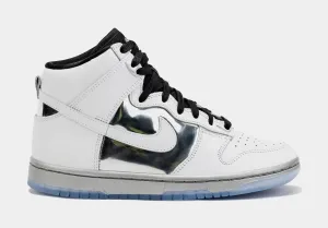 Dunk High SE Chrome Womens Lifestyle Shoes (White/Silver)