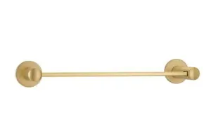 Emtek Modern Brass Towel Bar With Modern  Small Disc