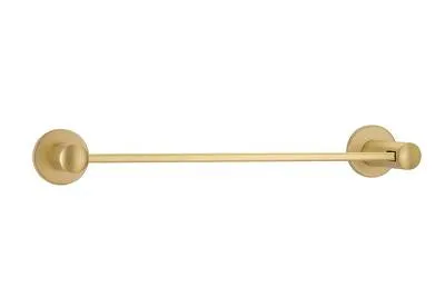 Emtek Modern Brass Towel Bar With Modern Square Rosette