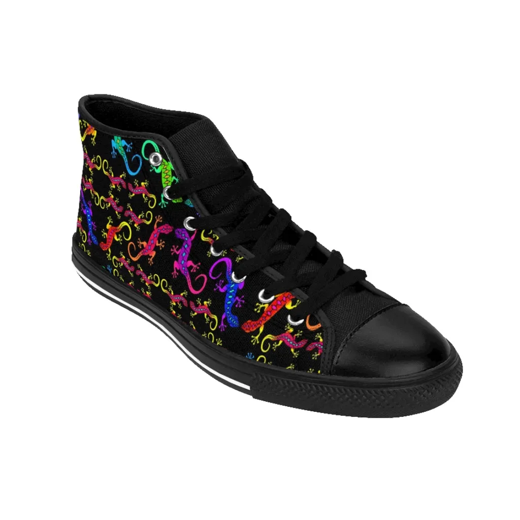 Geckos Puzzle Women's High-top Sneakers