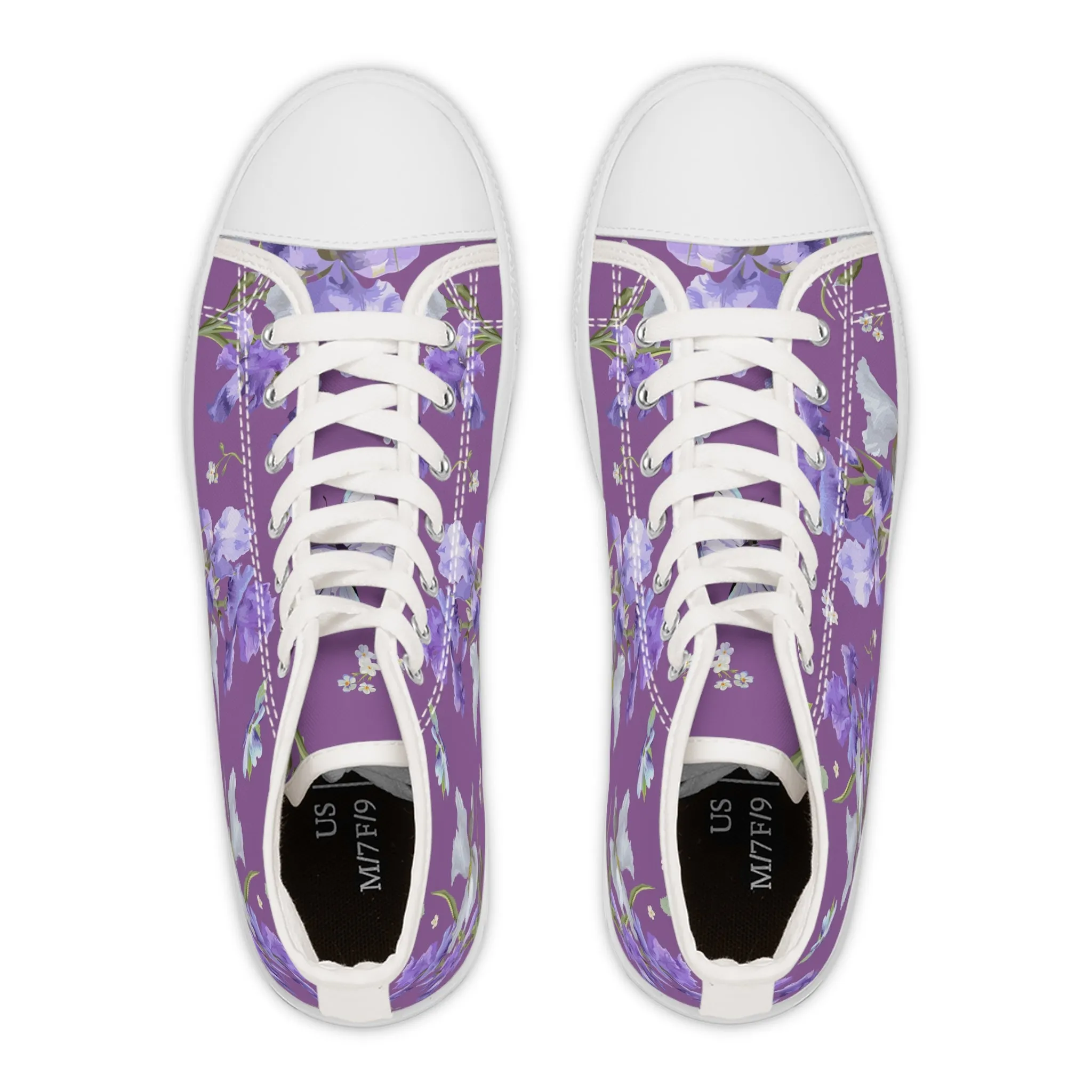 Iris Flower Women's High Top Sneakers