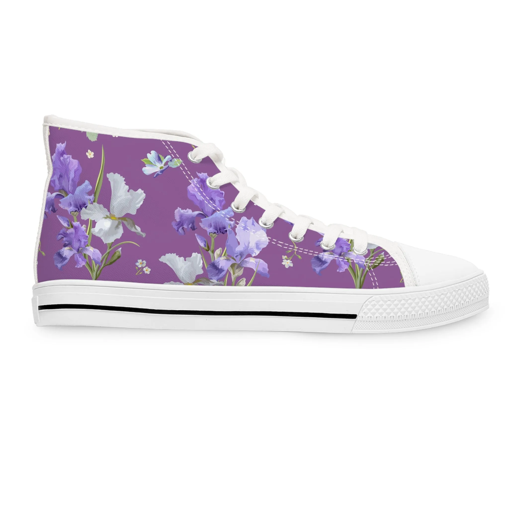 Iris Flower Women's High Top Sneakers