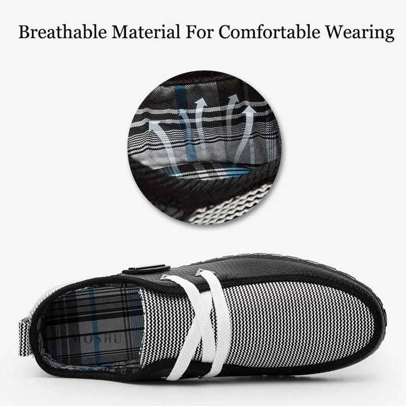 Men Breathable Waterproof Microfibre Flat Casual Shoes Loaffers