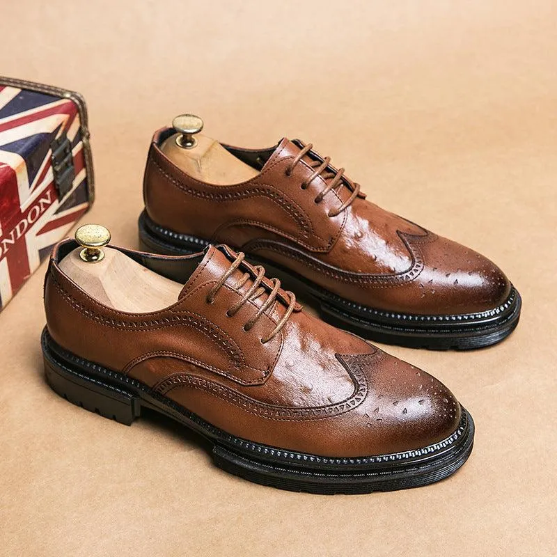 Men's Business Formal Leather Shoes British Style