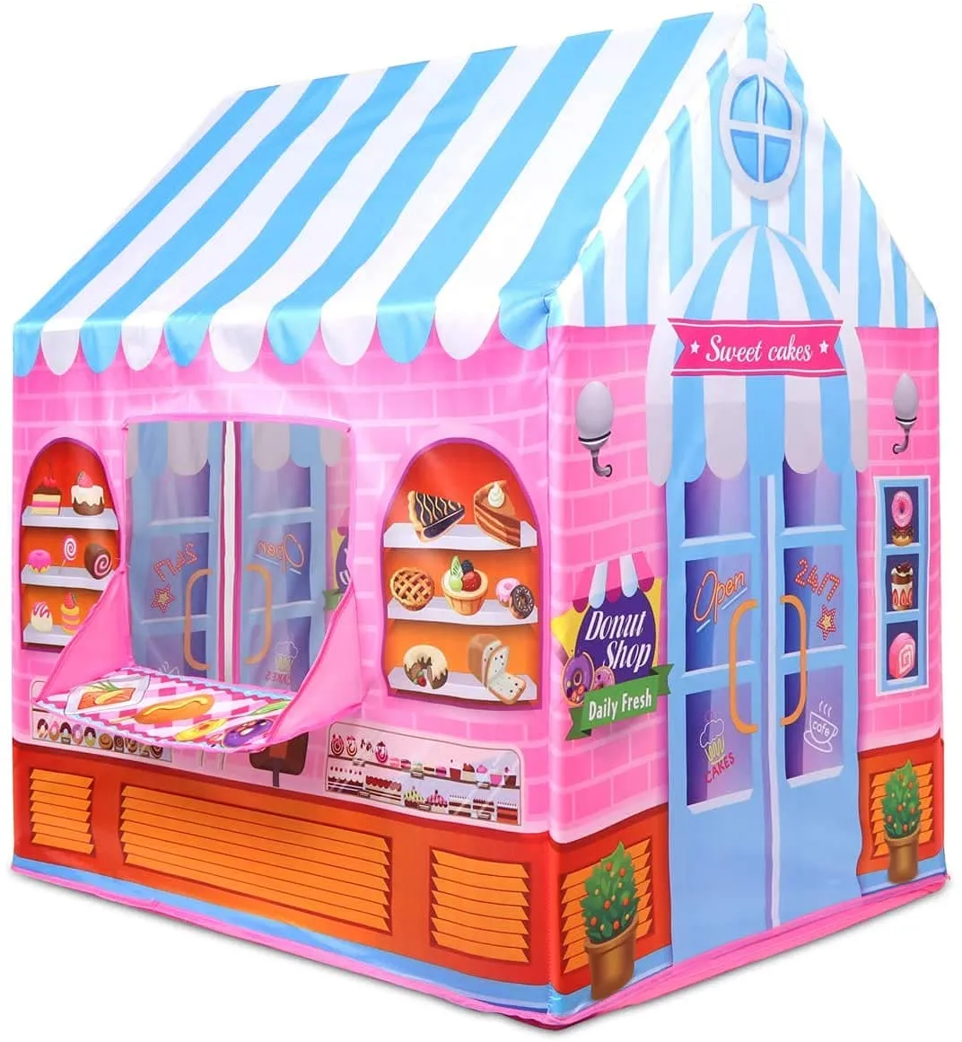 Playtime Foldable Tent House Cake Shop - Pink