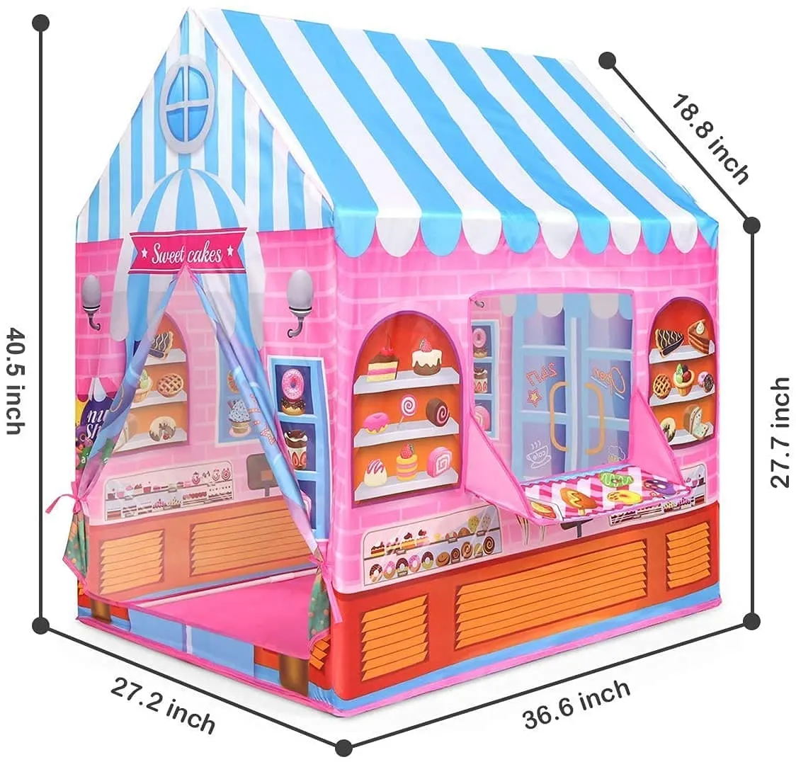 Playtime Foldable Tent House Cake Shop - Pink