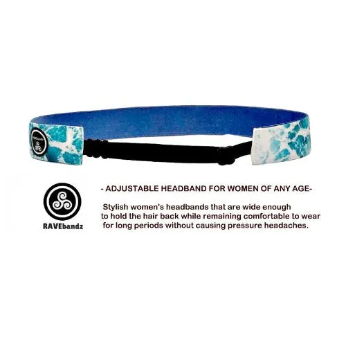 RAVEbandz Adjustable Headbands - (Down By The Sea)