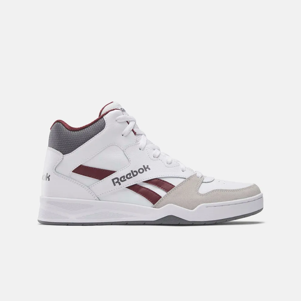 REEBOK MEN'S BB4500 WHITE/MAROON BASKETBALL SHEOS