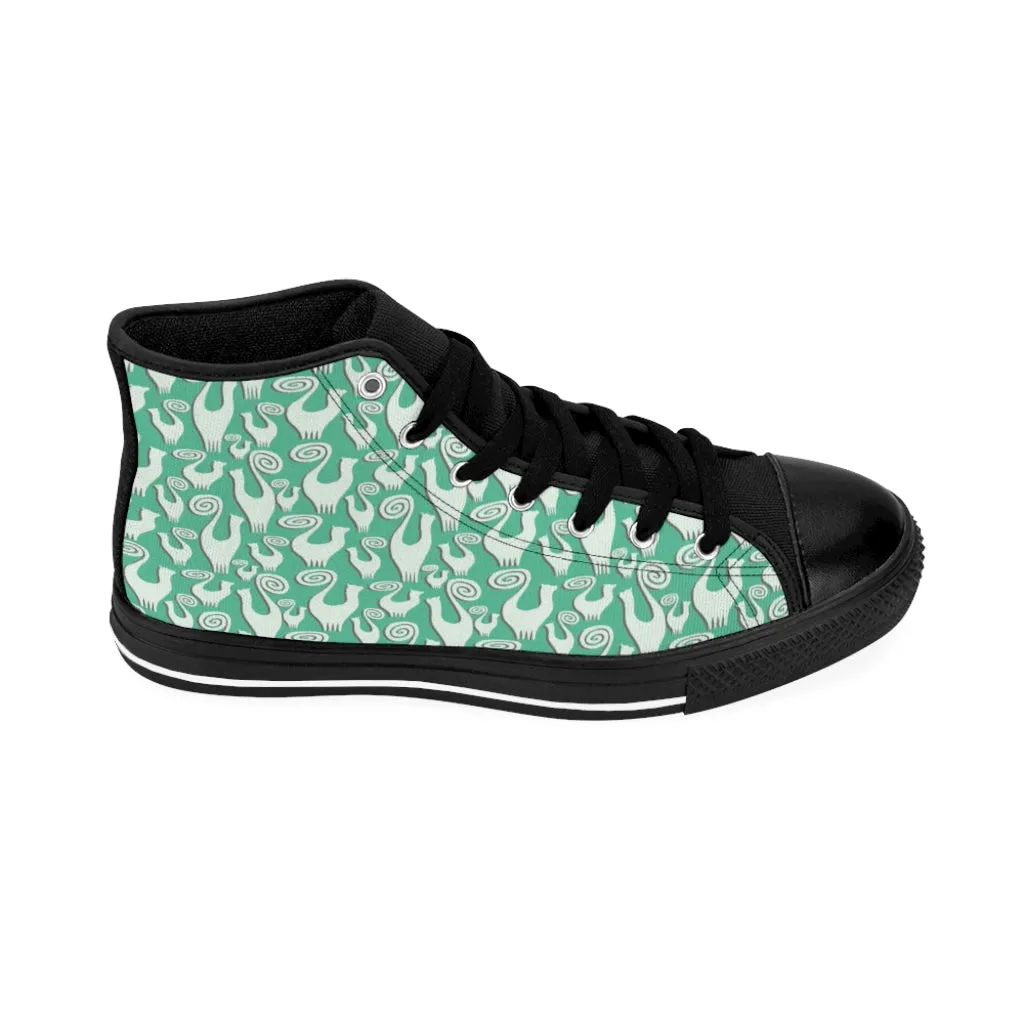 Slate Green Women's High-top Sneakers