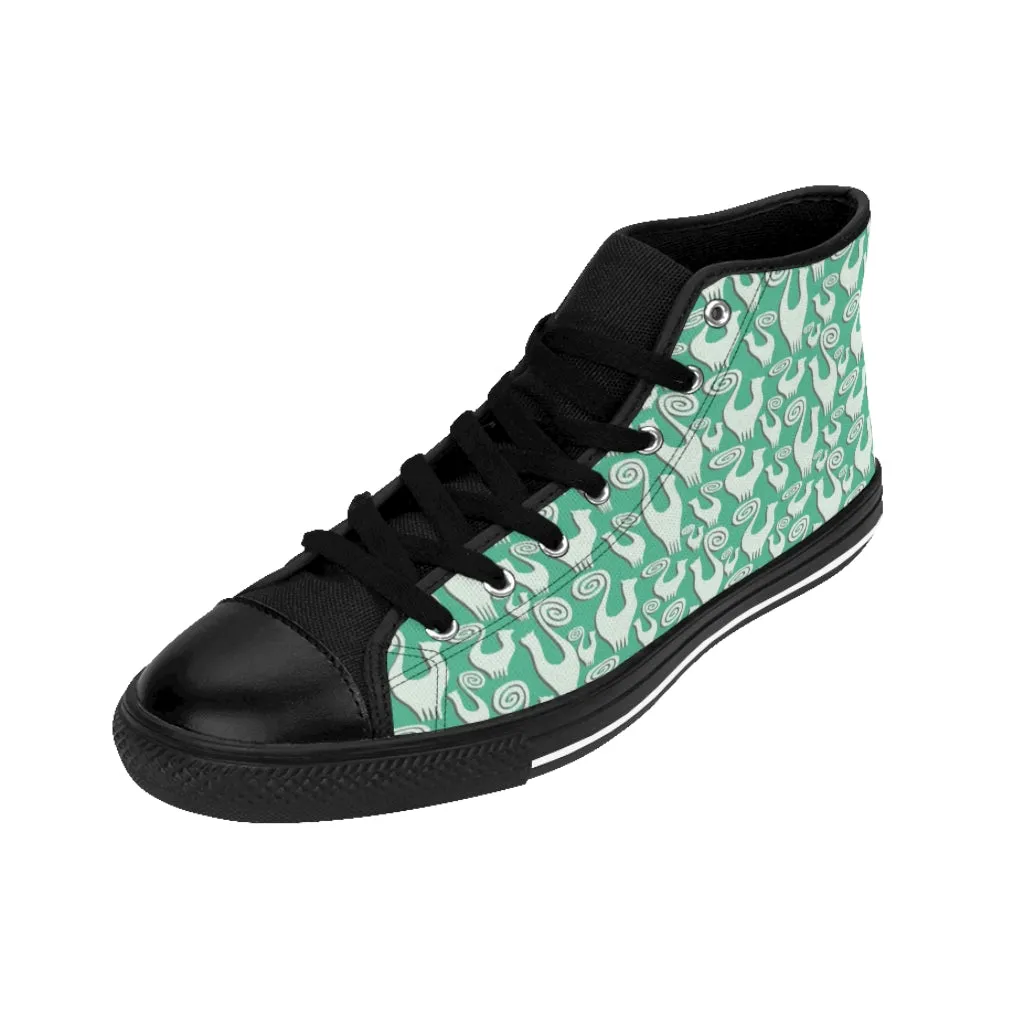 Slate Green Women's High-top Sneakers