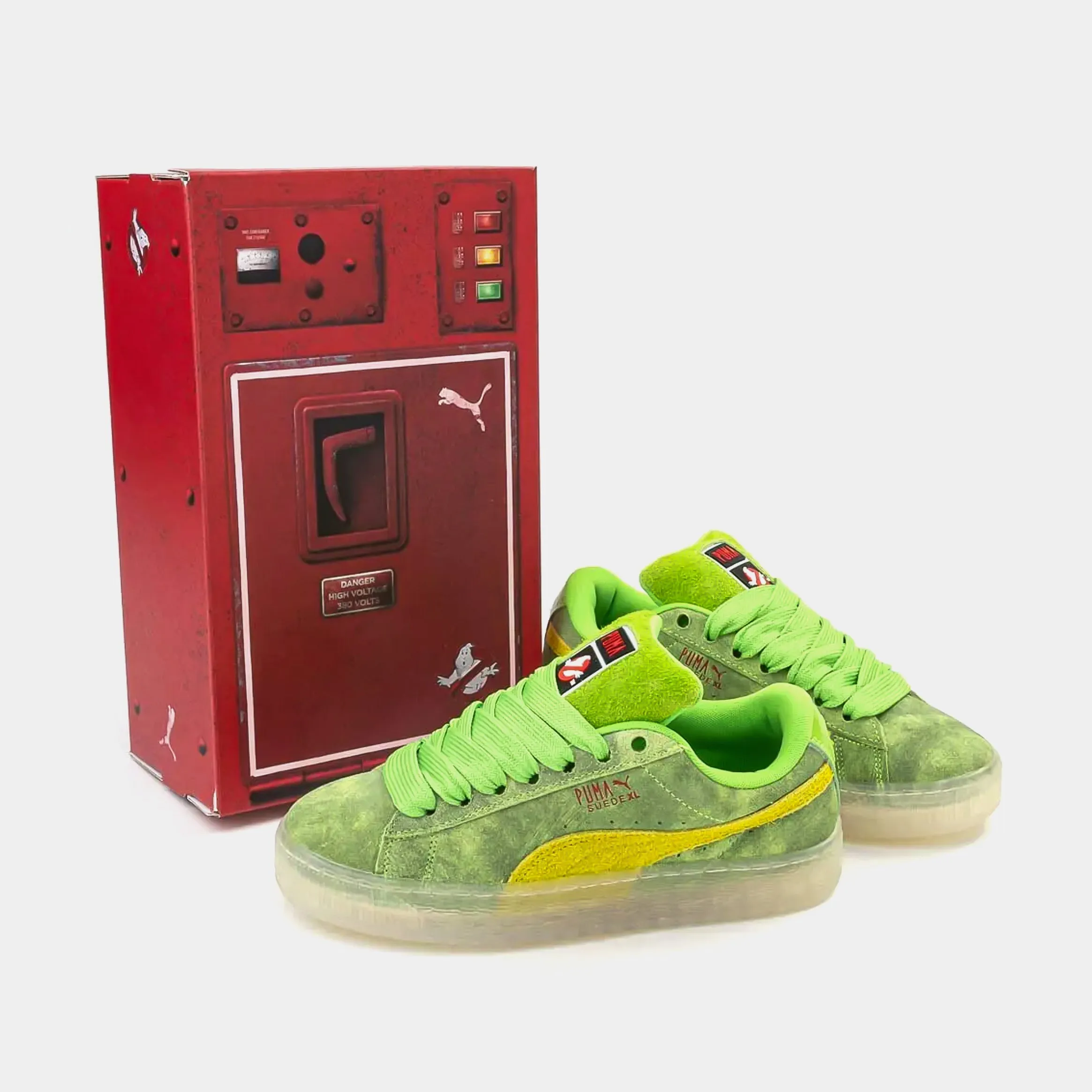 Suede XL Ghostbusters Slime Mens Lifestyle Shoes (Slime Green/Yellow)