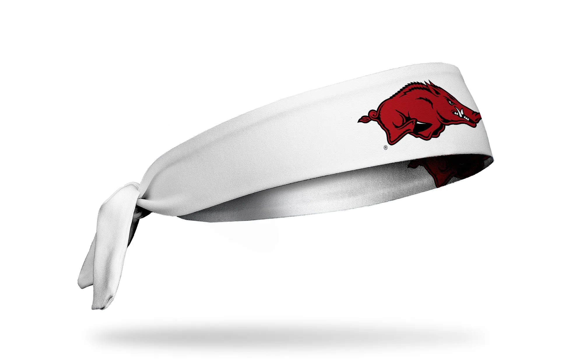 University of Arkansas: Razorback White Tie Headband