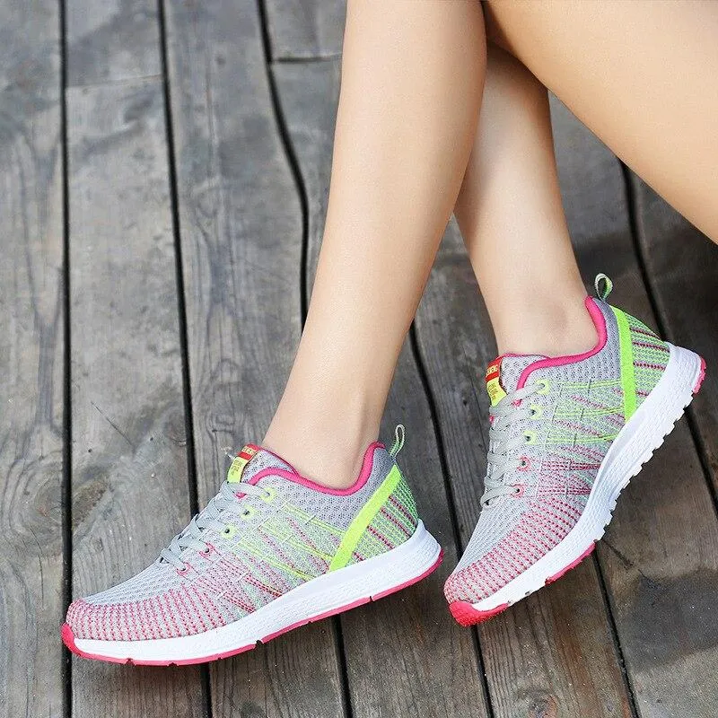 Woman Comfortable Lightweight Breathable Hollow Lace-Up Shoes