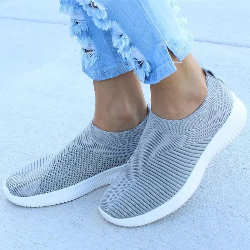 Women Flat Slip on Lightweight Whiten Casual Flats Shoes