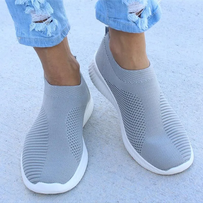 Women Flat Slip on Lightweight Whiten Casual Flats Shoes