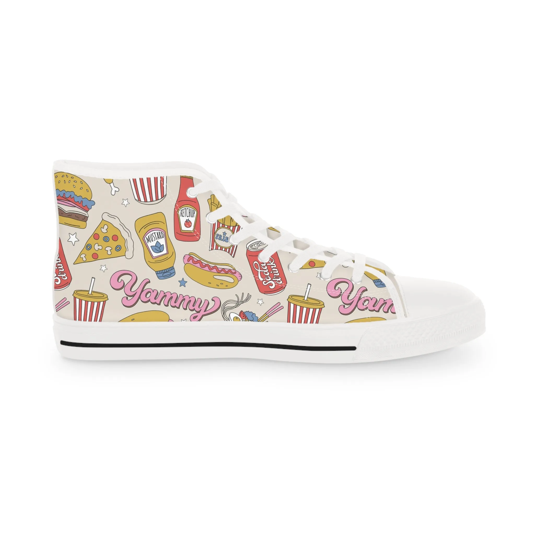 Yummy Fast Food Men's High Top Sneakers